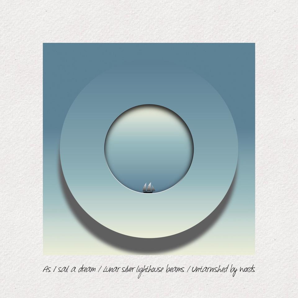 As I sail a dream Lunar silver lighthouse beams Untarnished by words