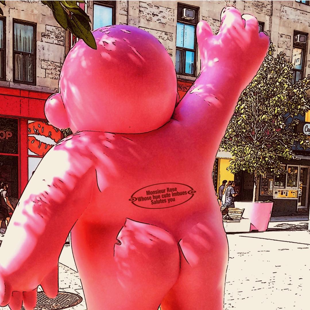 Monsieur Rose Whose hue cute imbues Salutes you